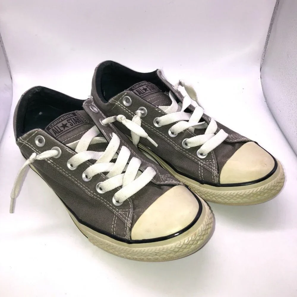 Converse All Star Junior 6 Mens 6 Gray Low Top Lace Up Padded Cushion Tongue